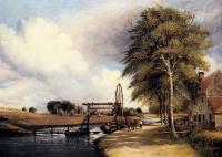 Watts, Frederick Waters - The Lock At Santon On The Little Ouse In Norfolk